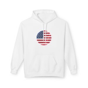 American Flag Circle Hoodie — USA Patriotic Pullover for 4th of July