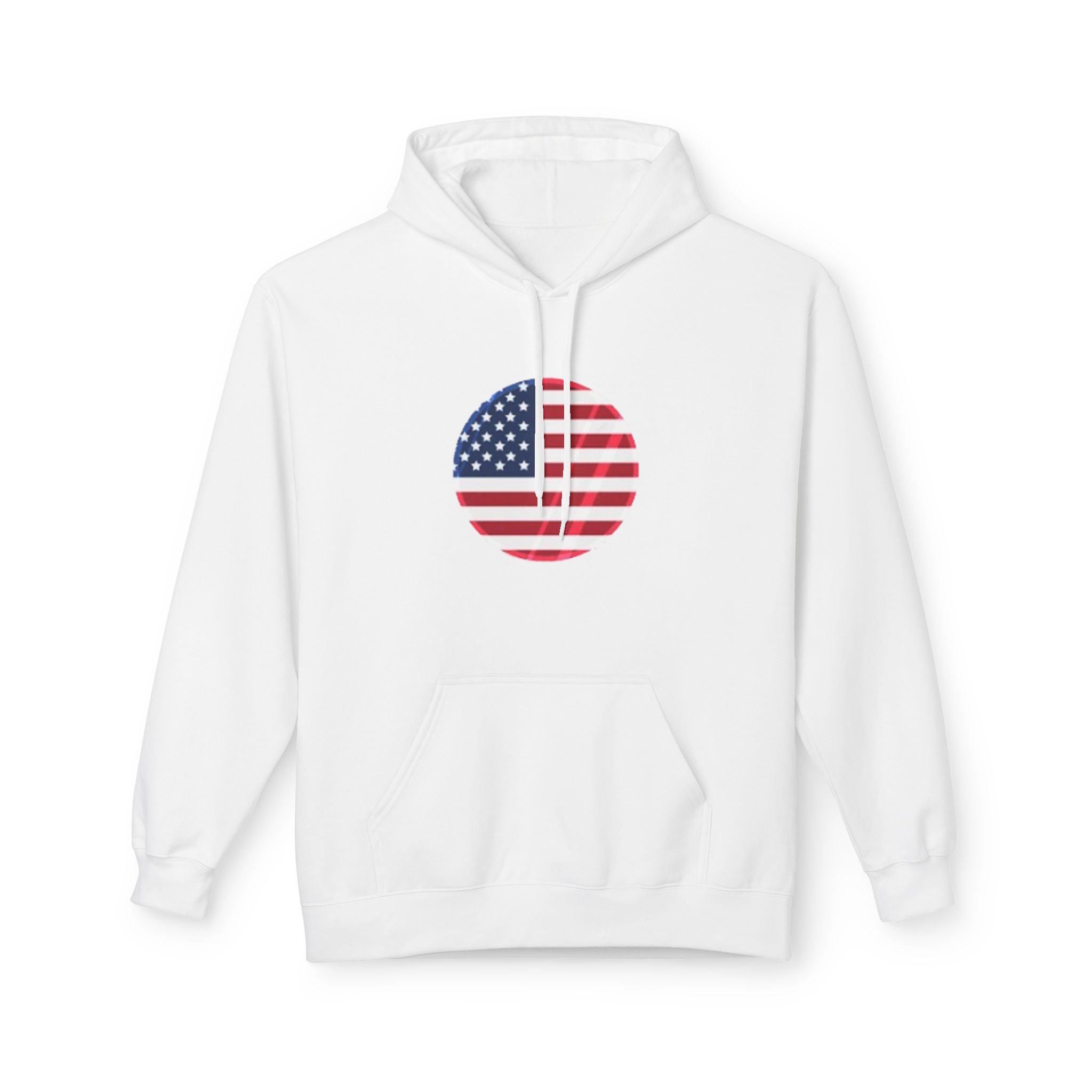 American Flag Circle Hoodie — USA Patriotic Pullover for 4th of July