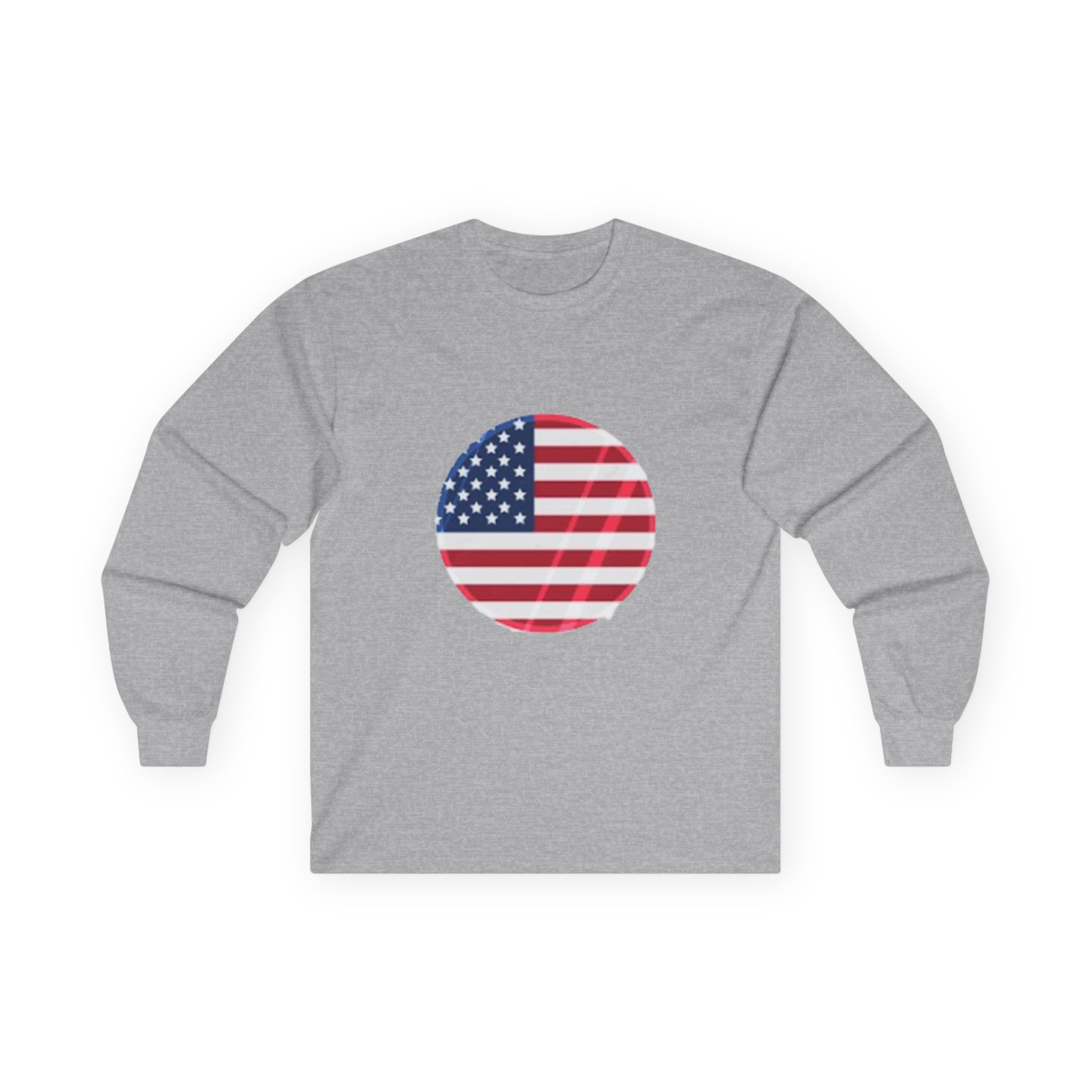 American Flag Circle Long Sleeve Tee — Patriotic USA Shirt for 4th of July – Image 10