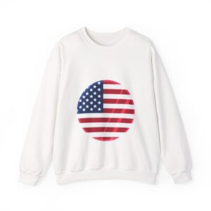 American Flag Circle Crewneck Sweatshirt — Patriotic USA Graphic Sweatshirt