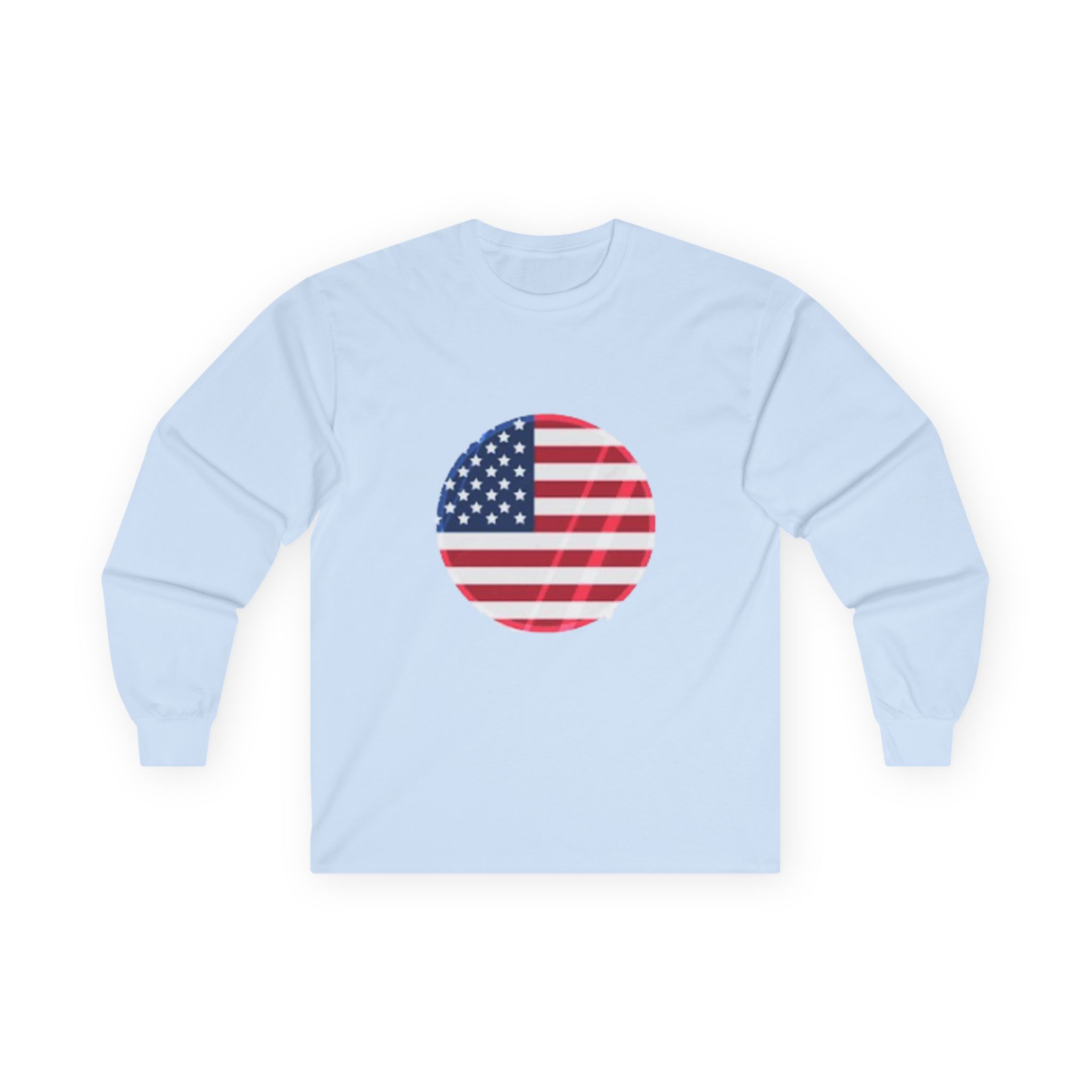 American Flag Circle Long Sleeve Tee — Patriotic USA Shirt for 4th of July – Image 19
