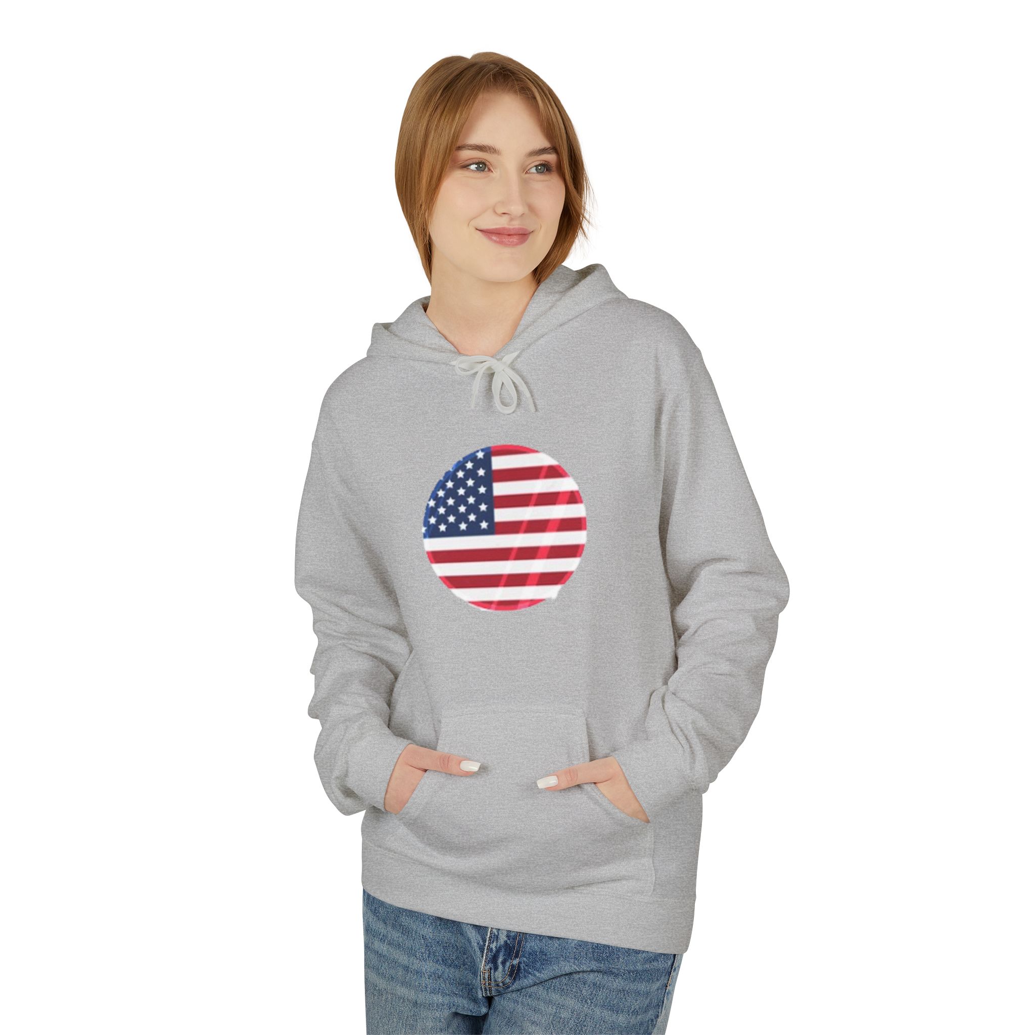 American Flag Circle Hoodie — USA Patriotic Pullover for 4th of July – Image 11