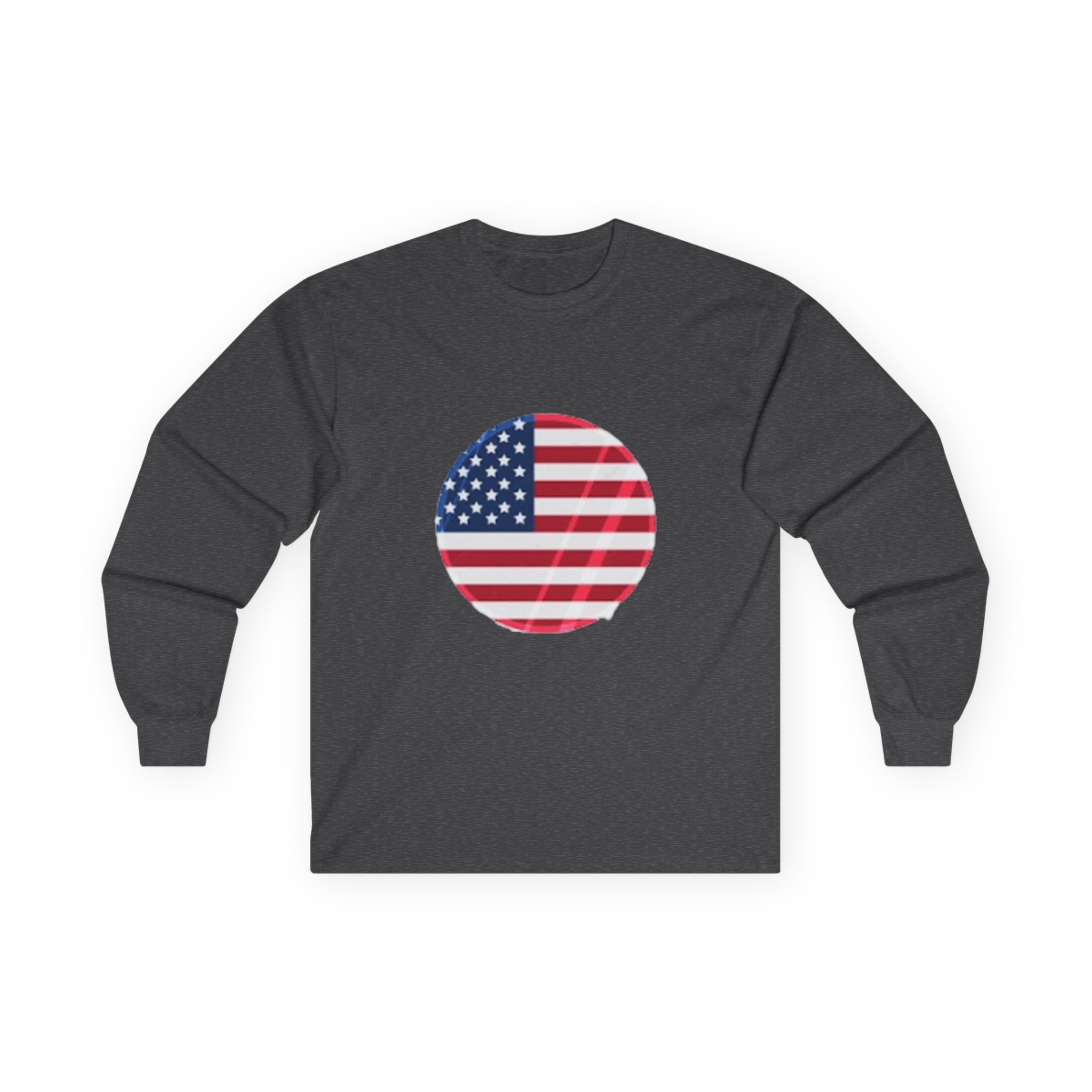 American Flag Circle Long Sleeve Tee — Patriotic USA Shirt for 4th of July – Image 16