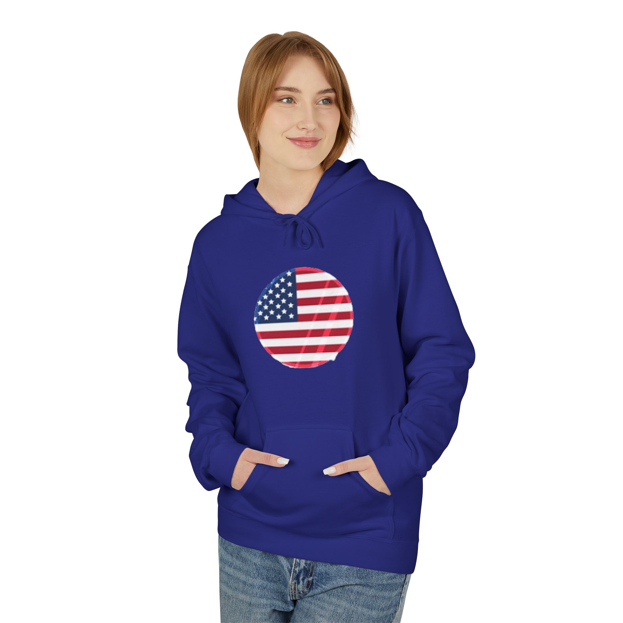 American Flag Circle Hoodie — USA Patriotic Pullover for 4th of July – Image 39