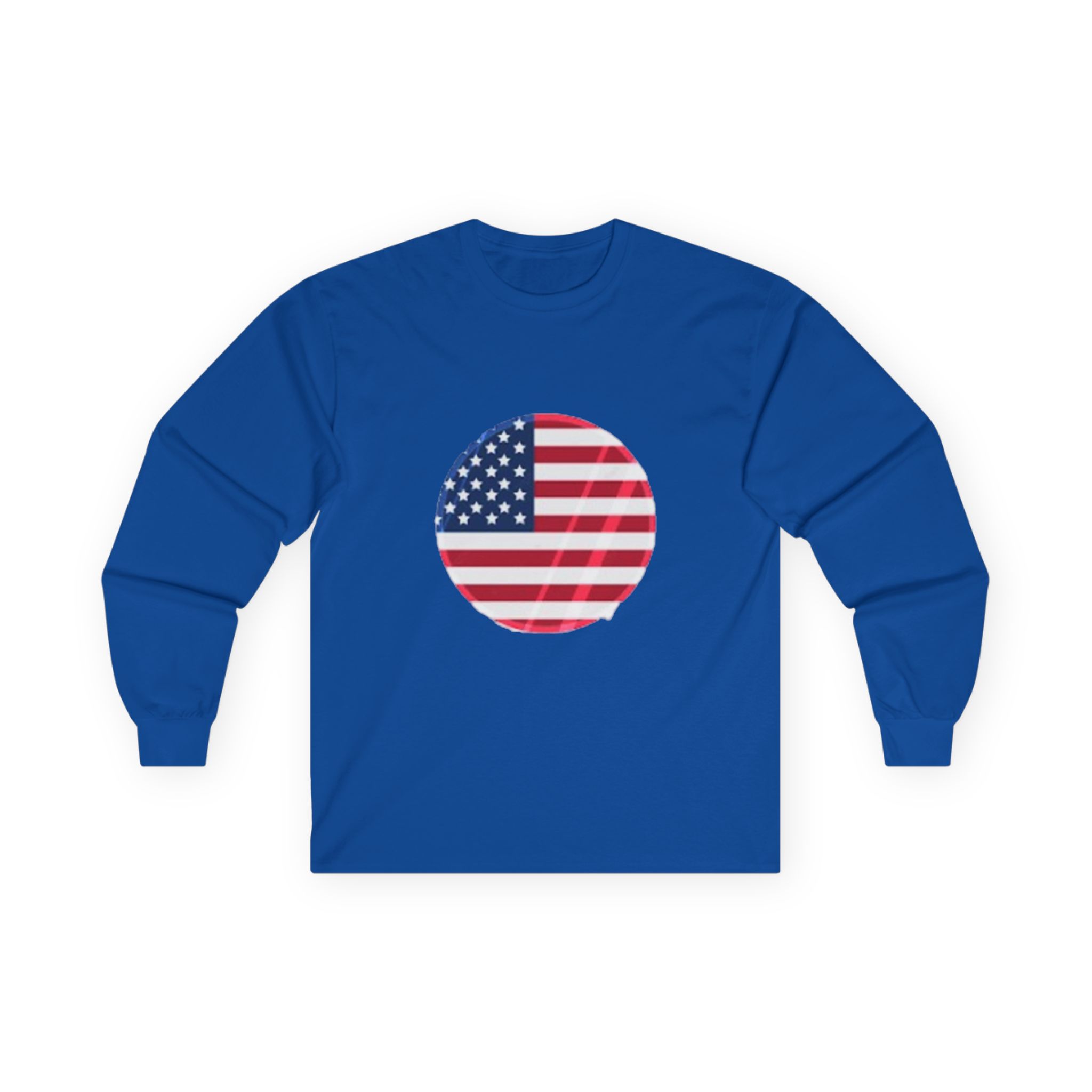 American Flag Circle Long Sleeve Tee — Patriotic USA Shirt for 4th of July – Image 22